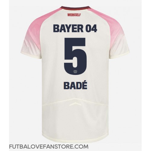 Bayer Leverkusen Loic Bade #5 Vonkajší futbalový dres 2025-26 Krátky Rukáv Bayer Leverkusen Loic Bade #5 Vonkajší futbalový dres 2025-26 Krátky Rukáv